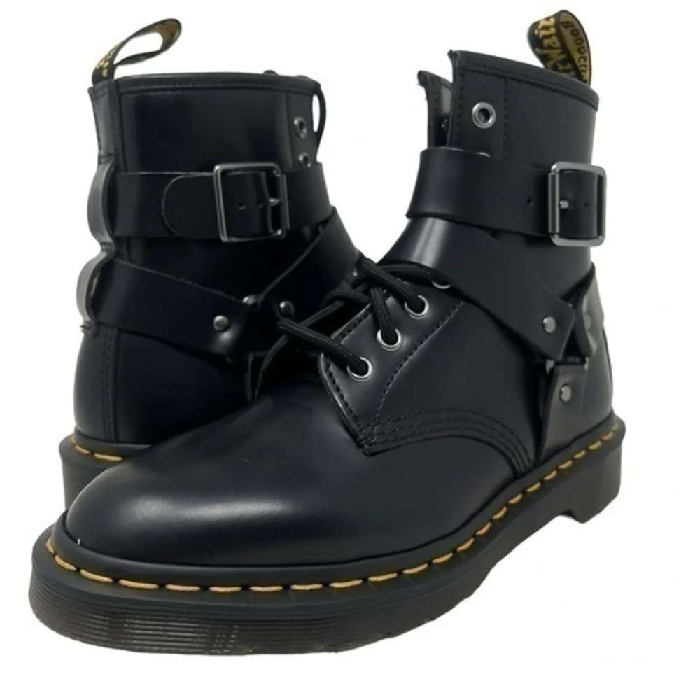 Dr. Martens Black Combat Boots - Picture 1 of 11